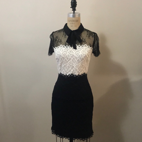 sandro black and white dress